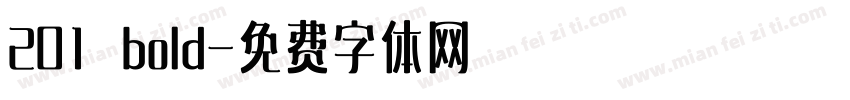 201 bold字体转换